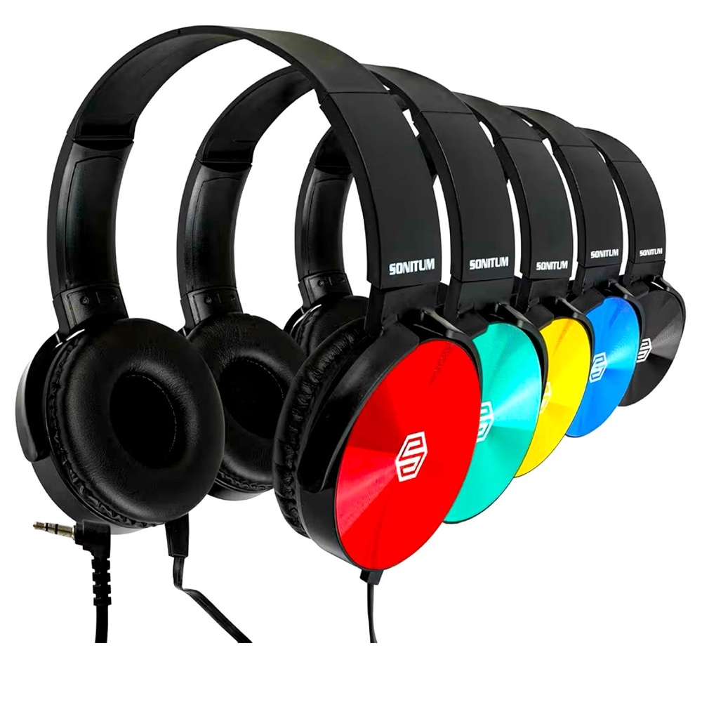 Classroom Headphones Set + Storage Bibs